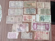 Zestaw różnych banknotów świat