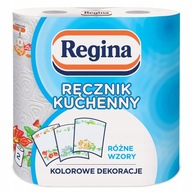 REGINA kuchynská utierka, farebné dekorácie 2 rolky, atest PZH 1 balenie