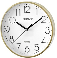 Nástenné hodiny Perfect zlaté 22,4cm + Batéria
