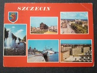 SZCZECIN widoki herb statek fontanny Brama 1979 r.