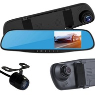 WIDEOREJESTRATOR JAZDY W LUSTERKU KAMERA SAMOCHODOWA DASH CAM FULL HD + TYŁ