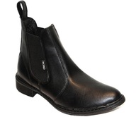 Sztyblety skóropodobne buty do jazdy konnej DAMSKIE EKOSKÓRA 011 czarne 34