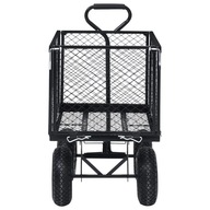 vidaXL Ogrodowy wózek ręczny, czarny, 350 kg