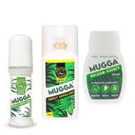 Repelent na komary Mugga spray + Roll-On 9,5% DEET + Balsam na ukąszenia