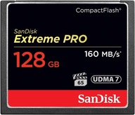 Karta Compact Flash CF 128 GB SanDisk Extreme PRO 4K szybka 160 / 150 MB/s