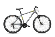 Rower górski MTB Romet RAMBLER R9.0 19L - szaro-zielono-srebrny