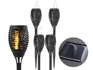 4x Lampa Solarna Wbijana Ogrodowa Pochodnia Ogień