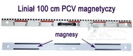 Pravítko 100 cm PVC čiara biela ľahká magnetická