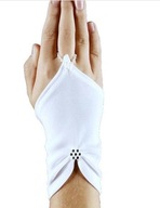 rękawiczki komunijne, białe rękawiczki dziewczęce