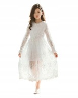 Krásne biele šaty čipka komunianull