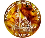 Bursztynowa moneta Dworzec Gdańsk Główny