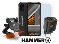 Smartfon HAMMER BLADE 4 ,6/128GB 6150mAh + Ładowarka i Uchwyt, Szkło