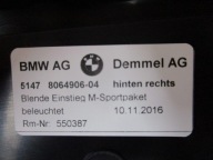 cap moulding threshold BMW 5 G31 8064907 8064906