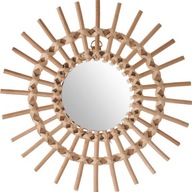 Zrkadlo ratan rustikálne SLNKO BOHO dekoratívne
