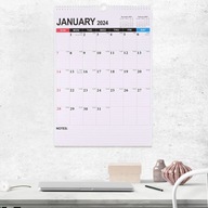 2024 Calendar Wall Monthly Hanging Planner Office Schedule Paper Year
