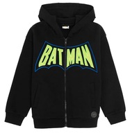 COOL CLUB Bluza chłopięca rozpinana z kapturem czarna BATMAN r. 134