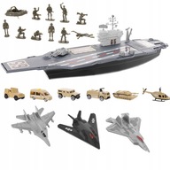 2X OBROVSKÁ NÁMORNÁ LOĎ VOJENSKÁ LIETADLOVÁ LIETADLO AUTÁ SADA DARČEK