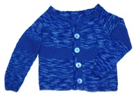 Sweter dziecięcy wełniany handmade 100% WEŁNA WOOL ciepły 80-86