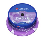 Płyta Verbatim DVD+R 4,7 GB 25 szt. AZO