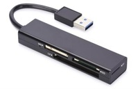 Czytnik kart 4-portowy USB 3.0 SuperSpeed ,,,),