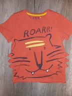 Pomarańczowy t-shirt tygrys 5.10.15 rozmiar 116 stan idealny