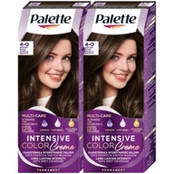 Palette Farba do Włosów Intensive Color Creme N3 (4-0) Średni Brąz x 2