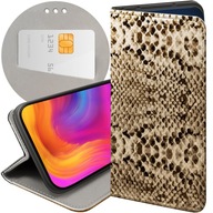 Flipové puzdro Hello Case pre SAMSUNG GALAXY A35 5G PUZDRO S POTLAČOU KABURA khaki zvieratá dinosaury