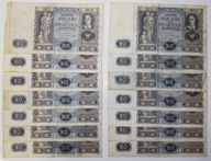 14 x 20 zł 1936 rok IIRP zestaw banknotów różne serie, ładne obiegowe stany