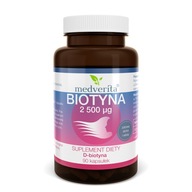 BIOTIN 90 kaps 2500mcg vitamín B7/H Medverita