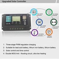 10A/20A/30A kontroler ładowania panelu słonecznego