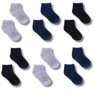6x Bavlnené ponožky členkové ponožky 20-22 rebrované