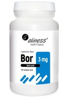 Aliness BOR 3mg kwas borowy 100 tabletek NATURALNY