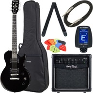 Elektrická gitara Harley Benton SC-200 BK Student  Set