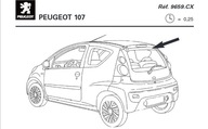 Pre štýl 107 Slnečná clona Peugeot T RC