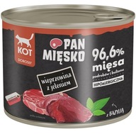 Pan Mięsko dla kota Wieprzowina z jeleniem 200g