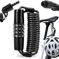 ZAPIĘCIE ROWEROWE NA SZYFR ZAMEK BLOKADA DO ROWERU KASKU LINKA STALOWA 1,5m
