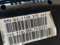 dials clock BMW 523i E39 62118375669