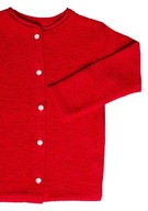 Dievčenský rozopínateľný sveter červený 98