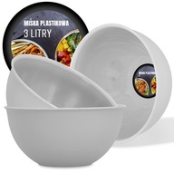 NAGY MŰANYAG TÁL 3l SALÁTA GYÜMÖLCS ÉLELMISZER TÉSZTA ROBUSZTUS GRILL PÓNI JG