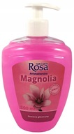 Mydło w płynie do rąk antybakteryjne Rosa magnolia 500ml z pompką i witamin