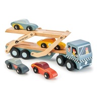Tender Leaf Toys: drevená odťahovka s autíčkami Car Transporter