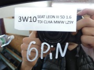 mirror exterior left SEAT LEON III 5D 5 door 6 PIN LZ9Y