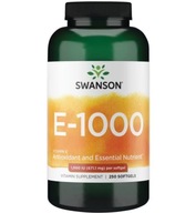 Swanson Vitamín E 1000 IU Mladosť Zdravá pleť Anémia Únava 250 kaps