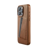 Mujjo Full Leather Wallet Case etui skórzane iPhone 15 Pro Max MagSafe tan