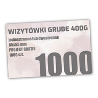 Wizytówki GRUBE 400g 1000 szt. PROJEKT GRATIS
