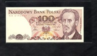 BANKNOT 100 Złotych -- 1 czerwca 1986 rok -- seria NW, UNC-