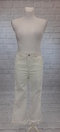 Spodnie białe jeansy typu flare BENETTON 31
