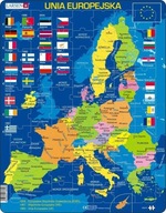 LARSEN PUZZLE UKŁADANKA UNIA EUROPEJSKA MAPA Z FLAGAMI 36096