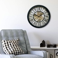 Nástenné hodiny Alenio čierne, medené, viacfarebné 46cm