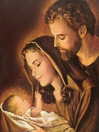 Haft Diamentowy Święta Rodzina Jezus Maryja Diamenty Kwadratowe 40 x 50 cm